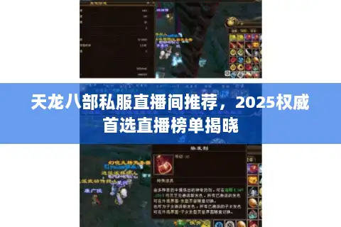 天龙八部私服直播间推荐，2025权威首选直播榜单揭晓