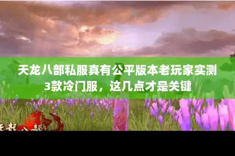 天龙八部私服真有公平版本老玩家实测3款冷门服，这几点才是关键