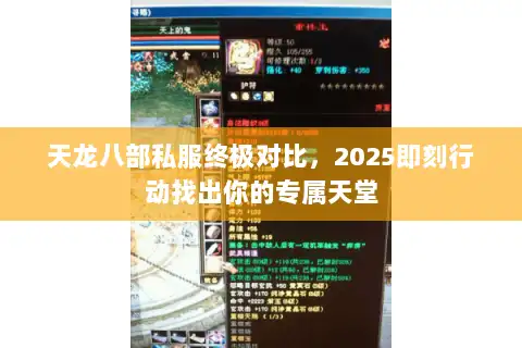 天龙八部私服终极对比，2025即刻行动找出你的专属天堂