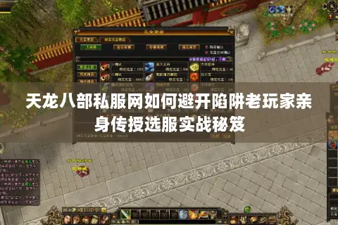 天龙八部私服网如何避开陷阱老玩家亲身传授选服实战秘笈