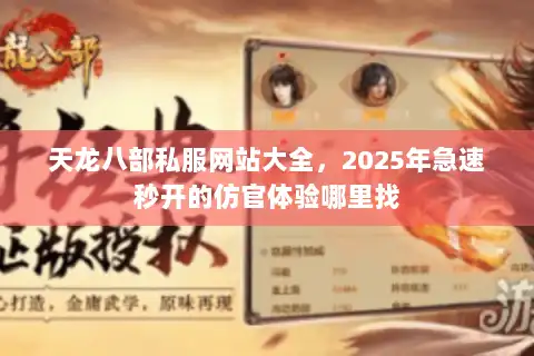 天龙八部私服网站大全，2025年急速秒开的仿官体验哪里找