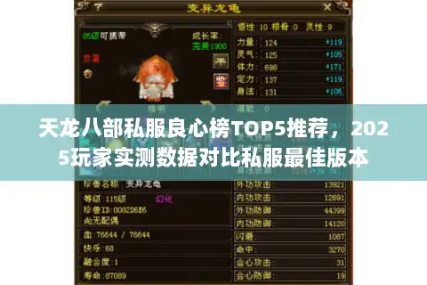 天龙八部私服良心榜TOP5推荐，2025玩家实测数据对比私服最佳版本