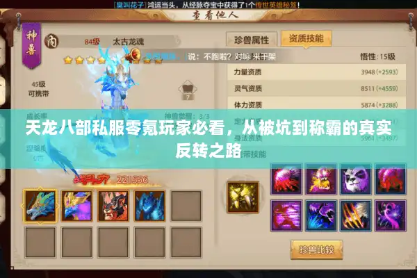 天龙八部私服零氪玩家必看，从被坑到称霸的真实反转之路