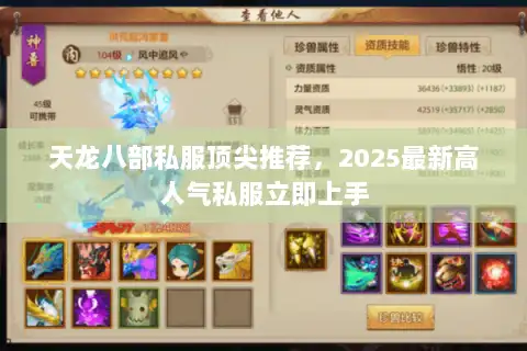 天龙八部私服顶尖推荐,2025最新高人气私服立即上手 天龙八部私服顶尖推荐,2025最新高人气私服立即上手