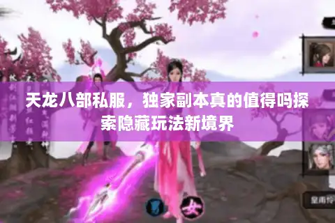 天龙八部私服，独家副本真的值得吗探索隐藏玩法新境界
