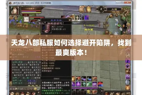 天龙八部私服如何选择避开陷阱,找到最爽版本! 天龙八部私服如何选择避开陷阱,找到最爽版本!
