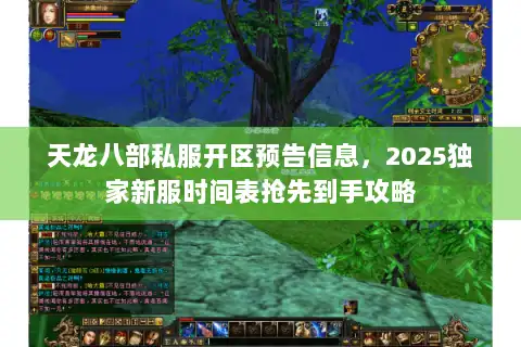天龙八部私服开区预告信息,2025独家新服时间表抢先到手攻略 天龙八部私服开区预告信息,2025独家新服时间表抢先到手攻略