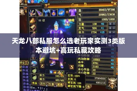 天龙八部私服怎么选老玩家实测3类版本避坑+高玩私藏攻略