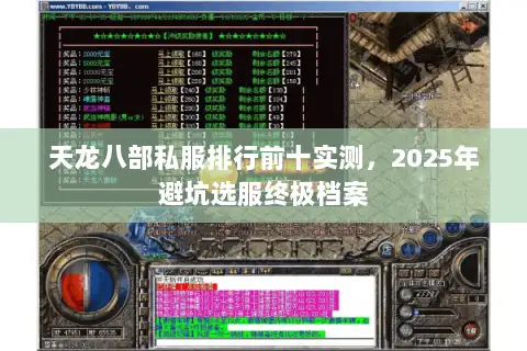 天龙八部私服排行前十实测，2025年避坑选服终极档案