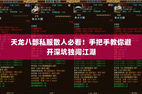 天龙八部私服散人必看！手把手教你避开深坑独闯江湖