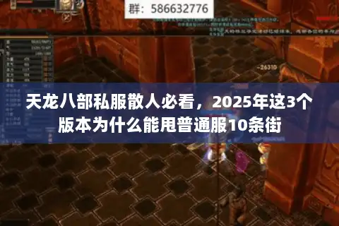 天龙八部私服散人必看，2025年这3个版本为什么能甩普通服10条街