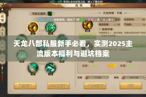 天龙八部私服新手必看，实测2025主流版本福利与避坑档案