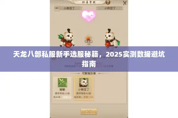 天龙八部私服新手选服秘籍，2025实测数据避坑指南
