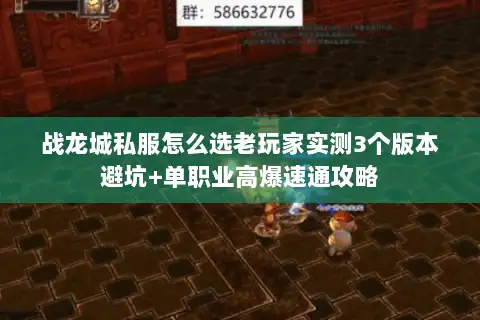 战龙城私服怎么选老玩家实测3个版本避坑+单职业高爆速通攻略