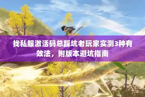 找私服激活码总踩坑老玩家实测3种有效法,附版本避坑指南 找私服激活码总踩坑老玩家实测3种有效法,附版本避坑指南