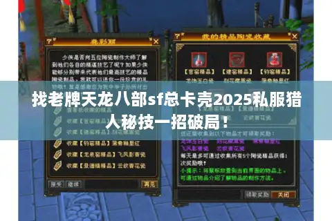 找老牌天龙八部sf总卡壳2025私服猎人秘技一招破局！