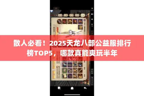 散人必看！2025天龙八部公益服排行榜TOP5，哪款真能爽玩半年