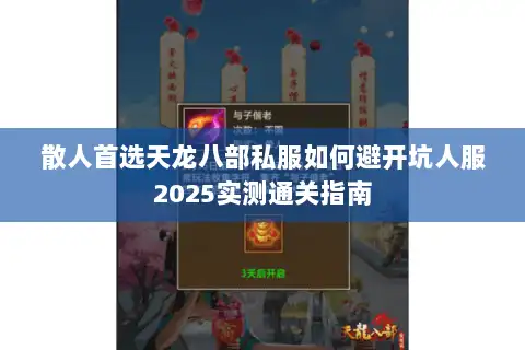 散人首选天龙八部私服如何避开坑人服2025实测通关指南