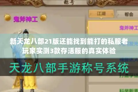 新天龙八部21版还能找到能打的私服老玩家实测3款存活服的真实体验 新天龙八部21版还能找到能打的私服老玩家实测3款存活服的真实体验
