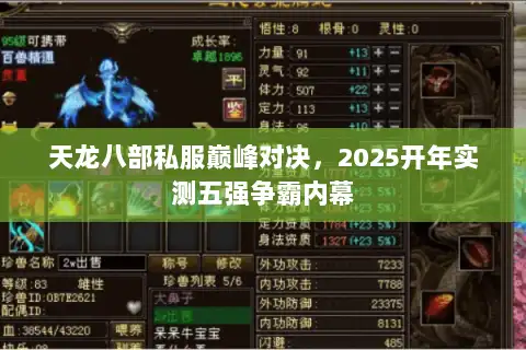 天龙八部私服巅峰对决，2025开年实测五强争霸内幕