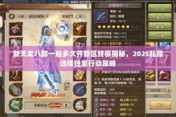 新天龙八部一般多久开新区终极揭秘,2025私服选择独家行动策略 新天龙八部一般多久开新区终极揭秘,2025私服选择独家行动策略