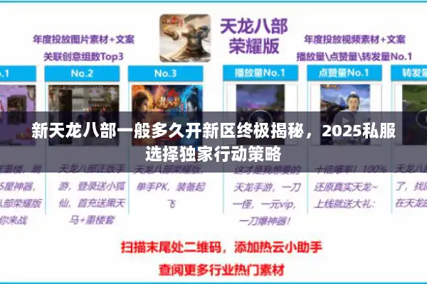 新天龙八部一般多久开新区终极揭秘,2025私服选择独家行动策略 新天龙八部一般多久开新区终极揭秘,2025私服选择独家行动策略