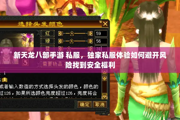 新天龙八部手游 私服，独家私服体验如何避开风险找到安全福利