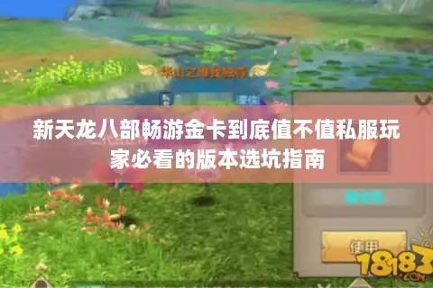 新天龙八部畅游金卡到底值不值私服玩家必看的版本选坑指南