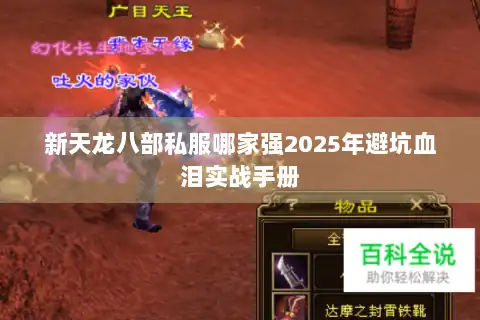 新天龙八部私服哪家强2025年避坑血泪实战手册 新天龙八部私服哪家强2025年避坑血泪实战手册