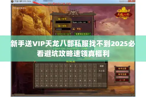 新手送VIP天龙八部私服找不到2025必看避坑攻略速领真福利