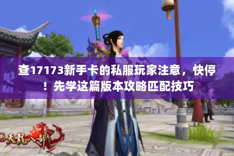 查17173新手卡的私服玩家注意，快停！先学这篇版本攻略匹配技巧