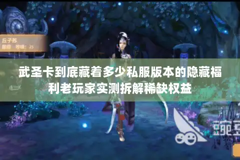 武圣卡到底藏着多少私服版本的隐藏福利老玩家实测拆解稀缺权益