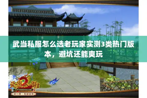 武当私服怎么选老玩家实测3类热门版本，避坑还能爽玩