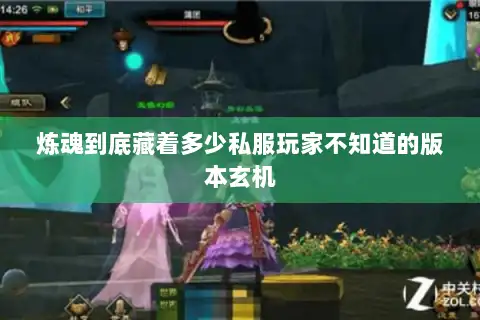炼魂到底藏着多少私服玩家不知道的版本玄机