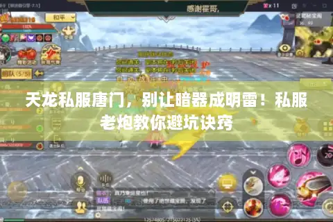 天龙私服唐门，别让暗器成明雷！私服老炮教你避坑诀窍