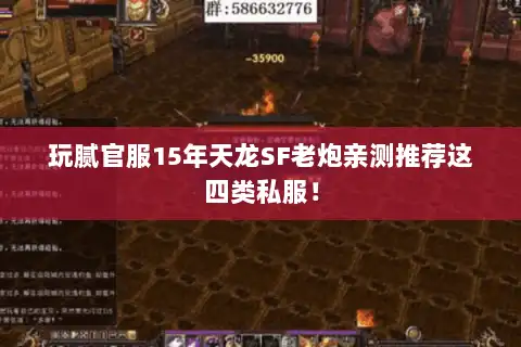 玩腻官服15年天龙SF老炮亲测推荐这四类私服！