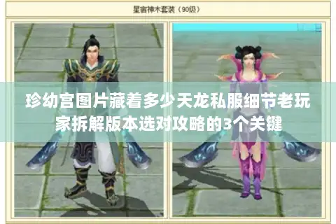 珍幼宫图片藏着多少天龙私服细节老玩家拆解版本选对攻略的3个关键