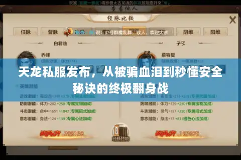 天龙私服发布,从被骗血泪到秒懂安全秘诀的终极翻身战 天龙私服发布,从被骗血泪到秒懂安全秘诀的终极翻身战