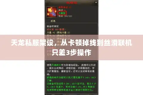 天龙私服架设，从卡顿掉线到丝滑联机只差3步操作