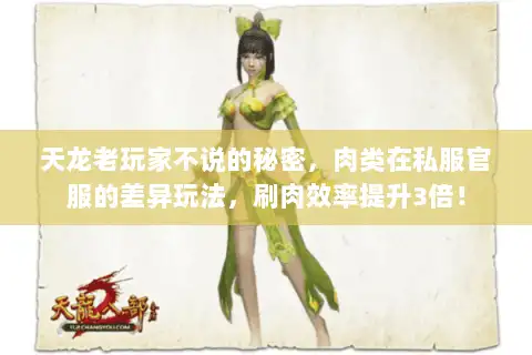 天龙老玩家不说的秘密，肉类在私服官服的差异玩法，刷肉效率提升3倍！