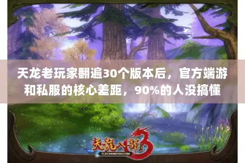 天龙老玩家翻遍30个版本后，官方端游和私服的核心差距，90%的人没搞懂