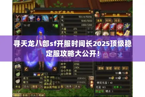 寻天龙八部sf开服时间长2025顶级稳定服攻略大公开！