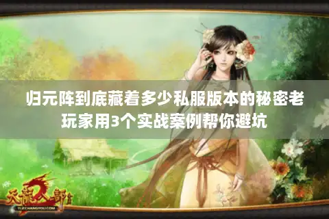 归元阵到底藏着多少私服版本的秘密老玩家用3个实战案例帮你避坑 归元阵到底藏着多少私服版本的秘密老玩家用3个实战案例帮你避坑