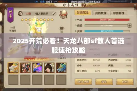 2025开荒必看！天龙八部sf散人首选服速抢攻略