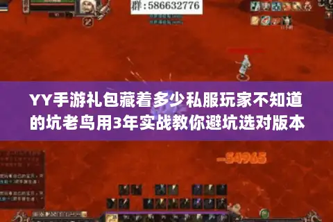 YY手游礼包藏着多少私服玩家不知道的坑老鸟用3年实战教你避坑选对版本