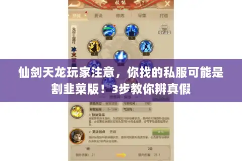 仙剑天龙玩家注意,你找的私服可能是割韭菜版!3步教你辨真假 仙剑天龙玩家注意,你找的私服可能是割韭菜版!3步教你辨真假