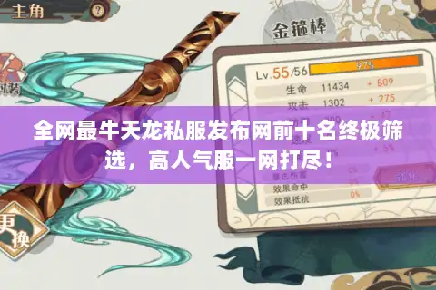 全网最牛天龙私服发布网前十名终极筛选,高人气服一网打尽! 全网最牛天龙私服发布网前十名终极筛选,高人气服一网打尽!