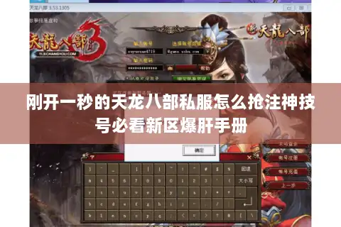 刚开一秒的天龙八部私服怎么抢注神技号必看新区爆肝手册