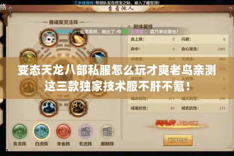 变态天龙八部私服怎么玩才爽老鸟亲测这三款独家技术服不肝不氪! 变态天龙八部私服怎么玩才爽老鸟亲测这三款独家技术服不肝不氪!