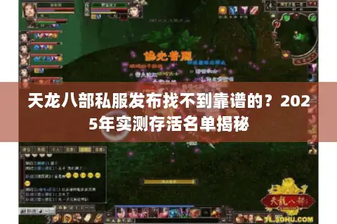 天龙八部私服发布找不到靠谱的？2025年实测存活名单揭秘